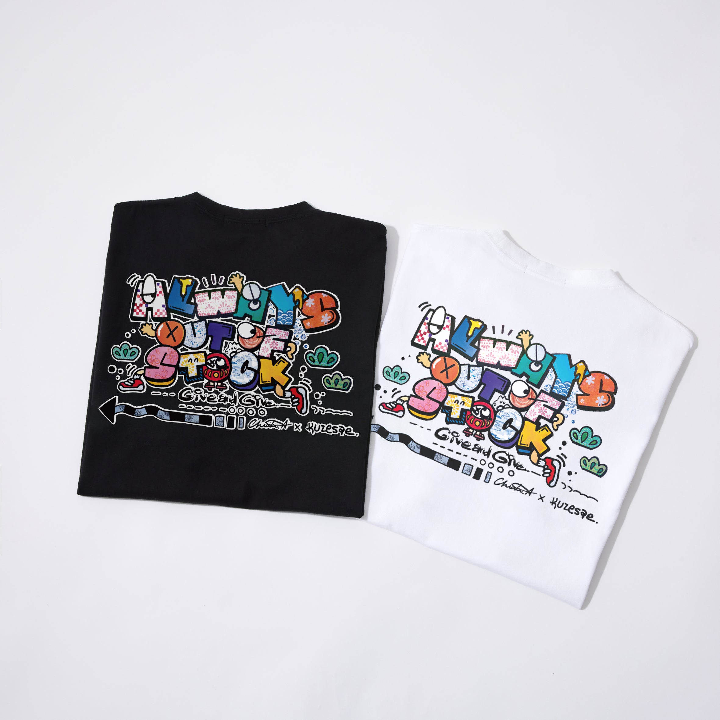 ALWAYS OUT OF STOCK X KUZESAE X CHIAKI AKADA コラボレーションアイテムを限定販売致します。