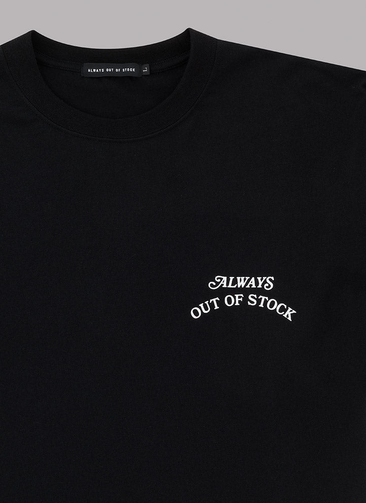 FLOWER BASIC LOGO BY SHETA S/S TEE - BLACK