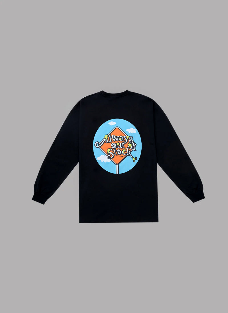 SKY SIGN L/S TEE-BLACK