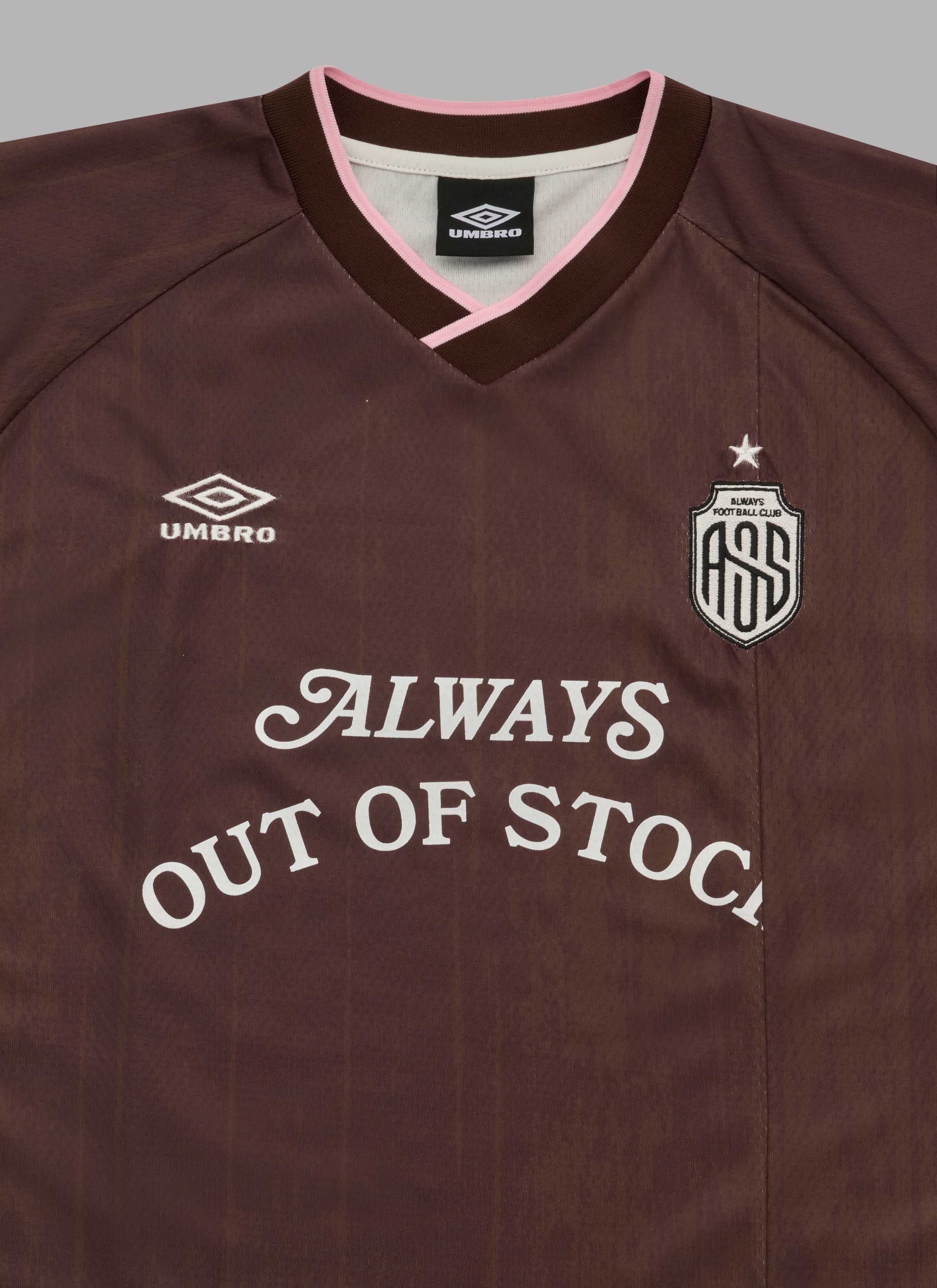 ALWAYS OUT OF STOCK X UMBRO GAME SHIRTS - BROWN