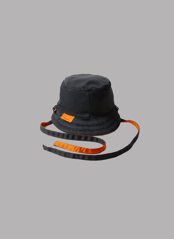 BUCKET HAT-BLACK x ORANGE