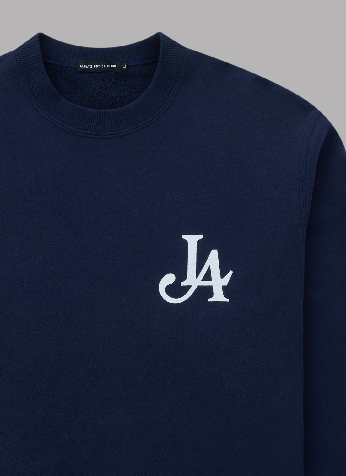 LA LOGO THICK CREWNECK-NAVY