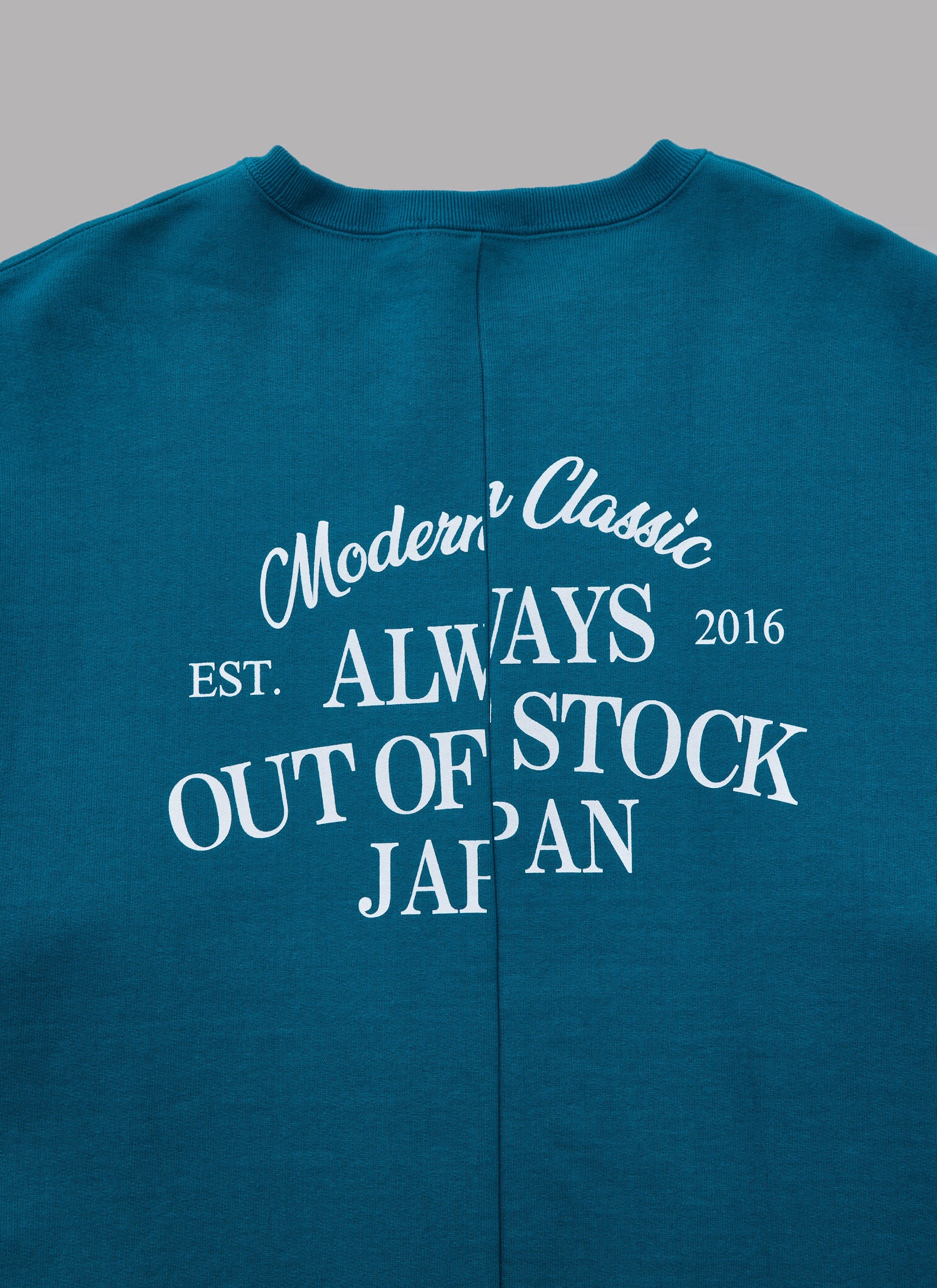 SWITCHED THICK CREW NECK-TURQUOISE