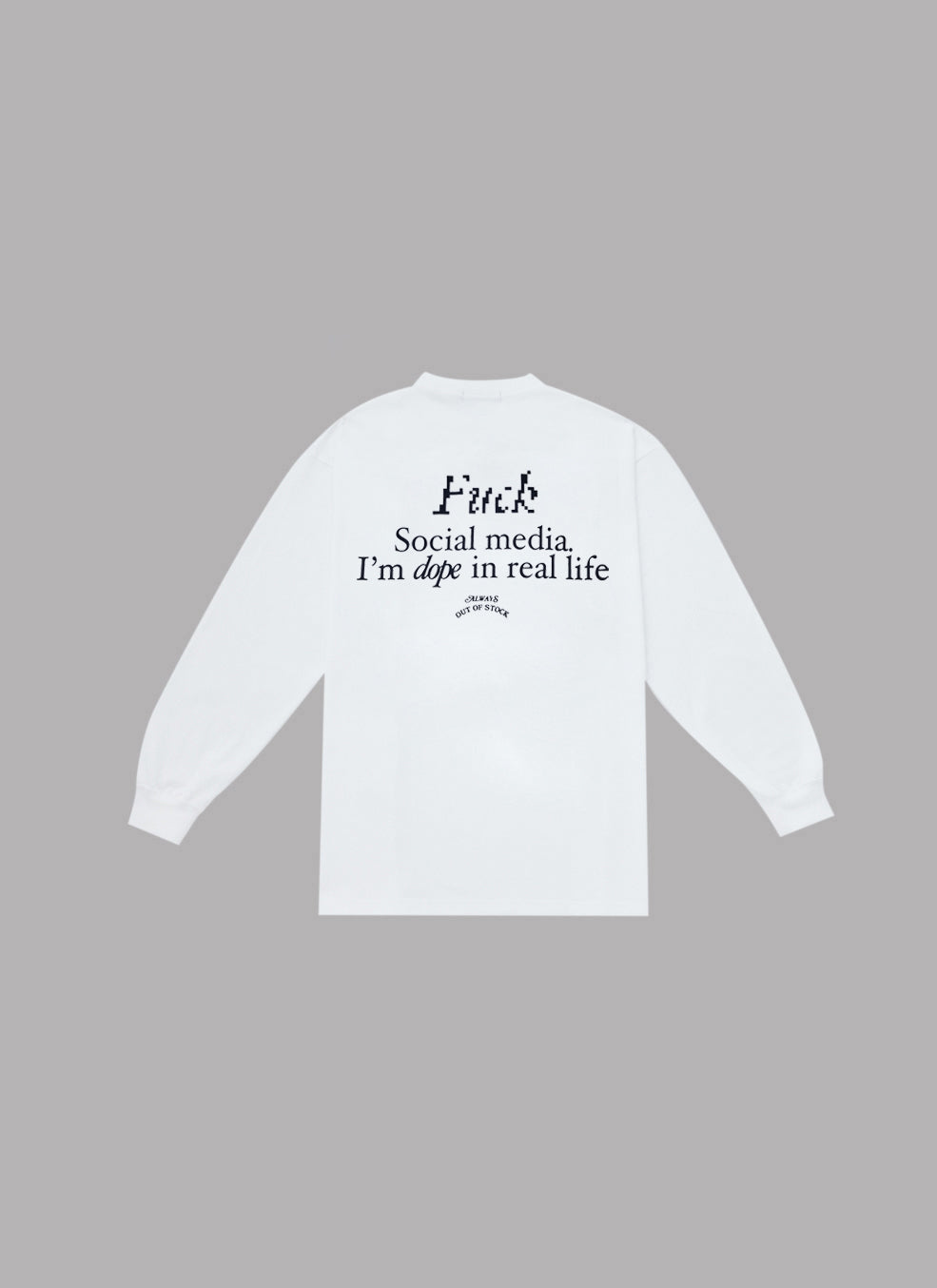 FxxK SOCIAL MEDIA L/S TEE-WHITE