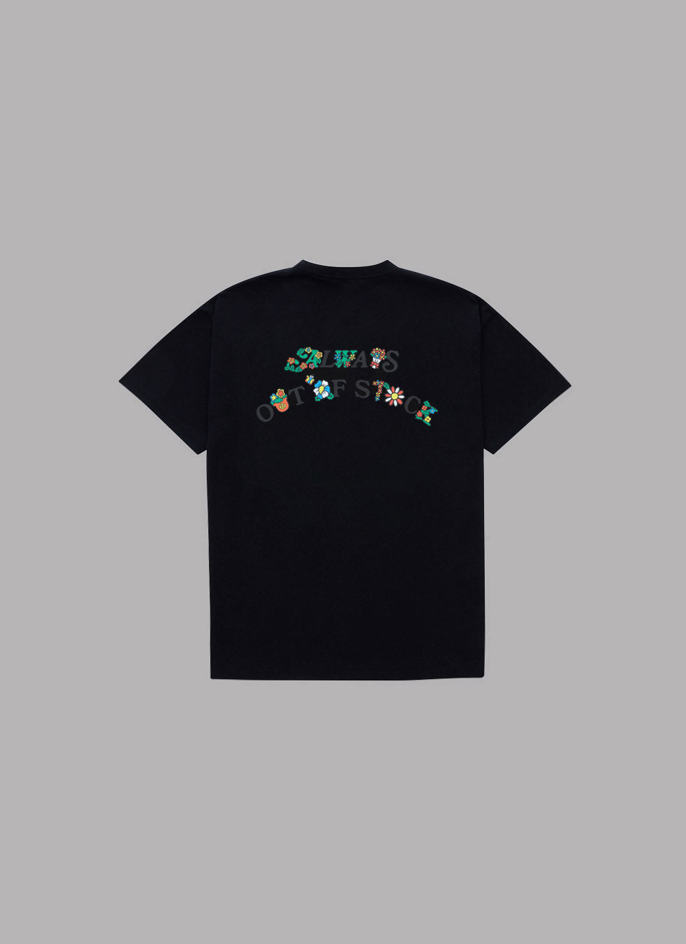 FLOWER BASIC LOGO BY SHETA S/S TEE - BLACK