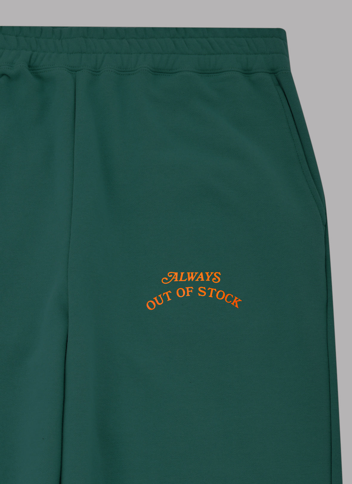 BASIC LOGO SWEAT PANTS-GREEN x ORANGE