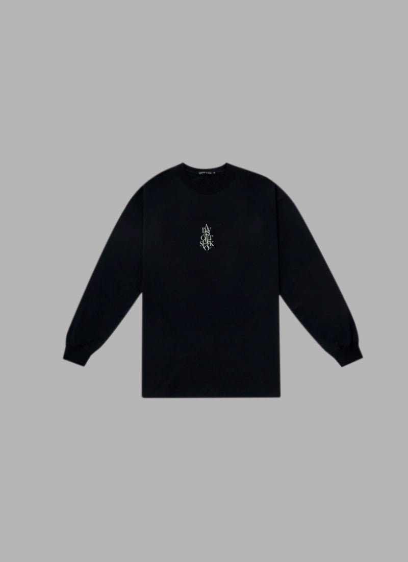 OVERLAP L/S TEE - CHARCOAL