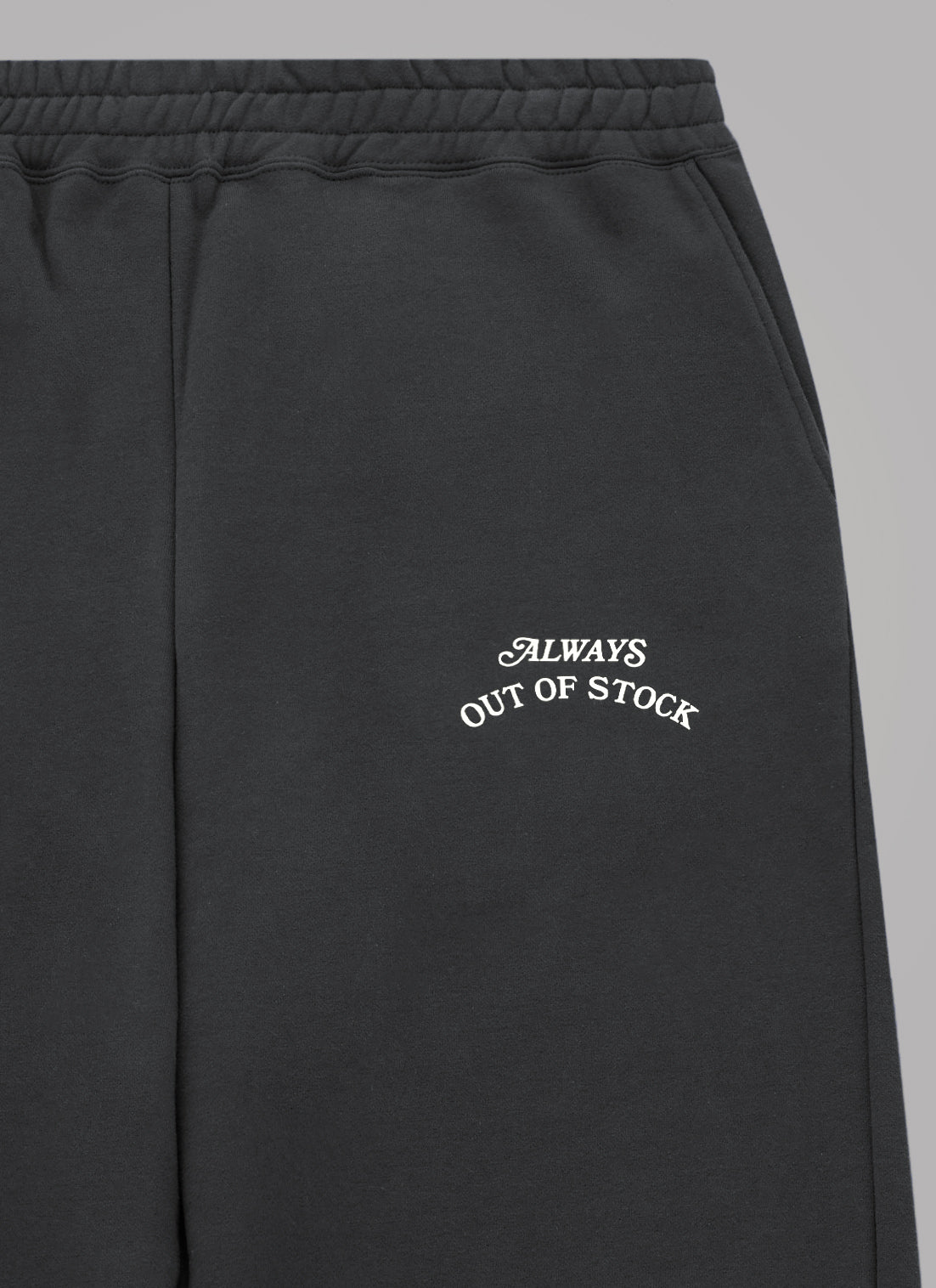 BASIC LOGO SWEAT PANTS - CHARCOAL x OFF WHITE