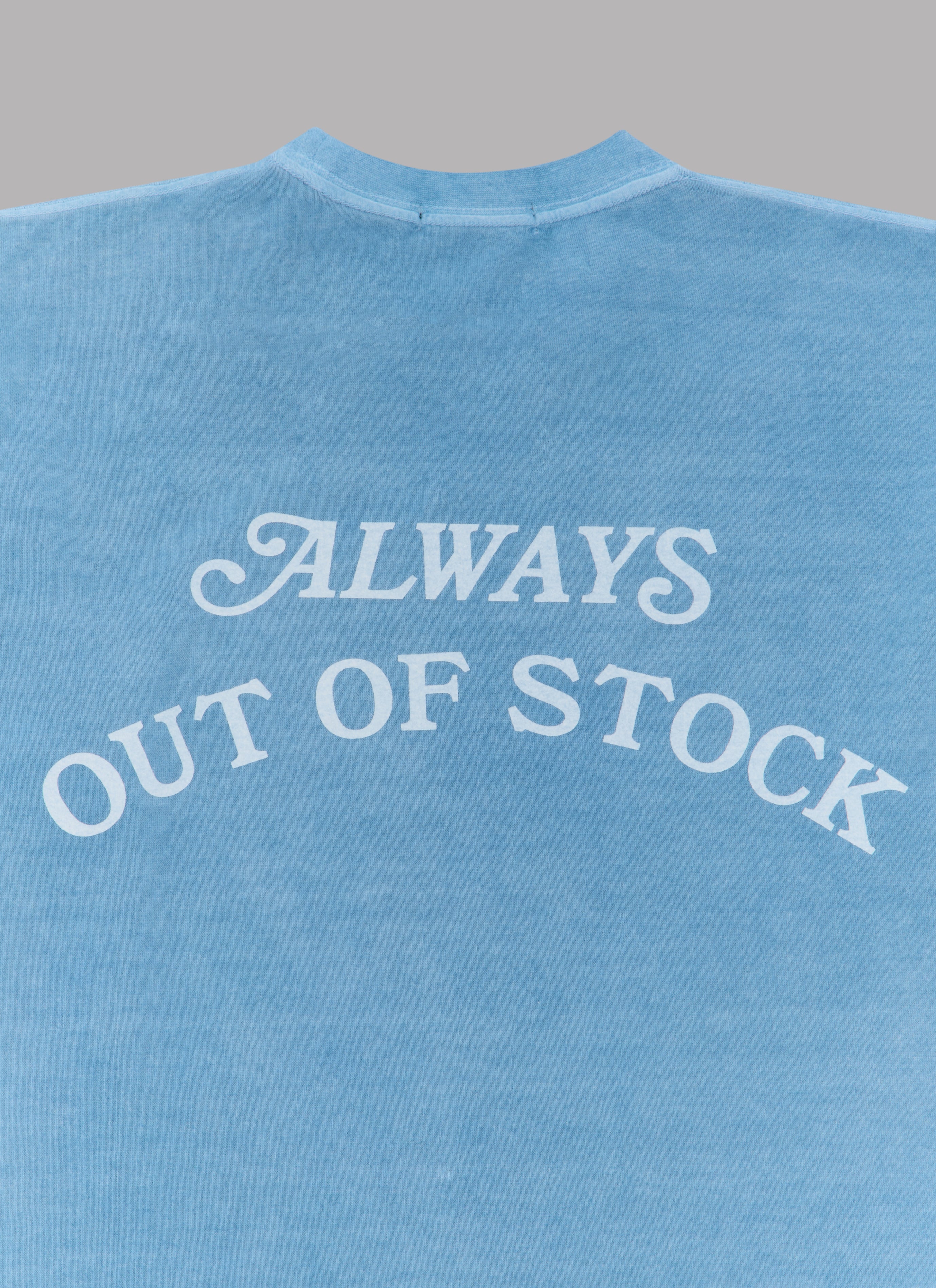 BASIC LOGO PIGMENT DYED S/S TEE-DUSTY BLUE as