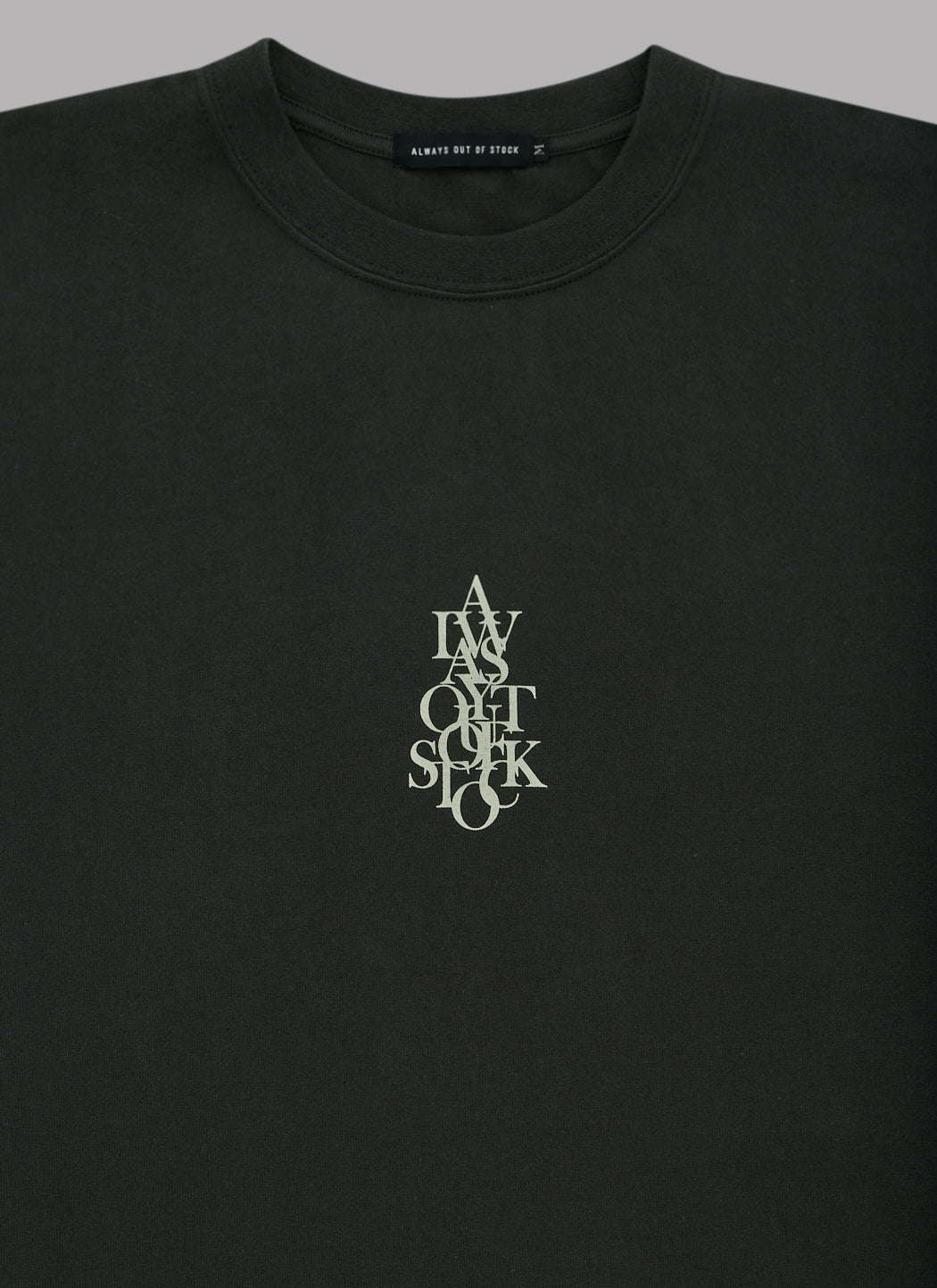 OVERLAP L/S TEE - CHARCOAL
