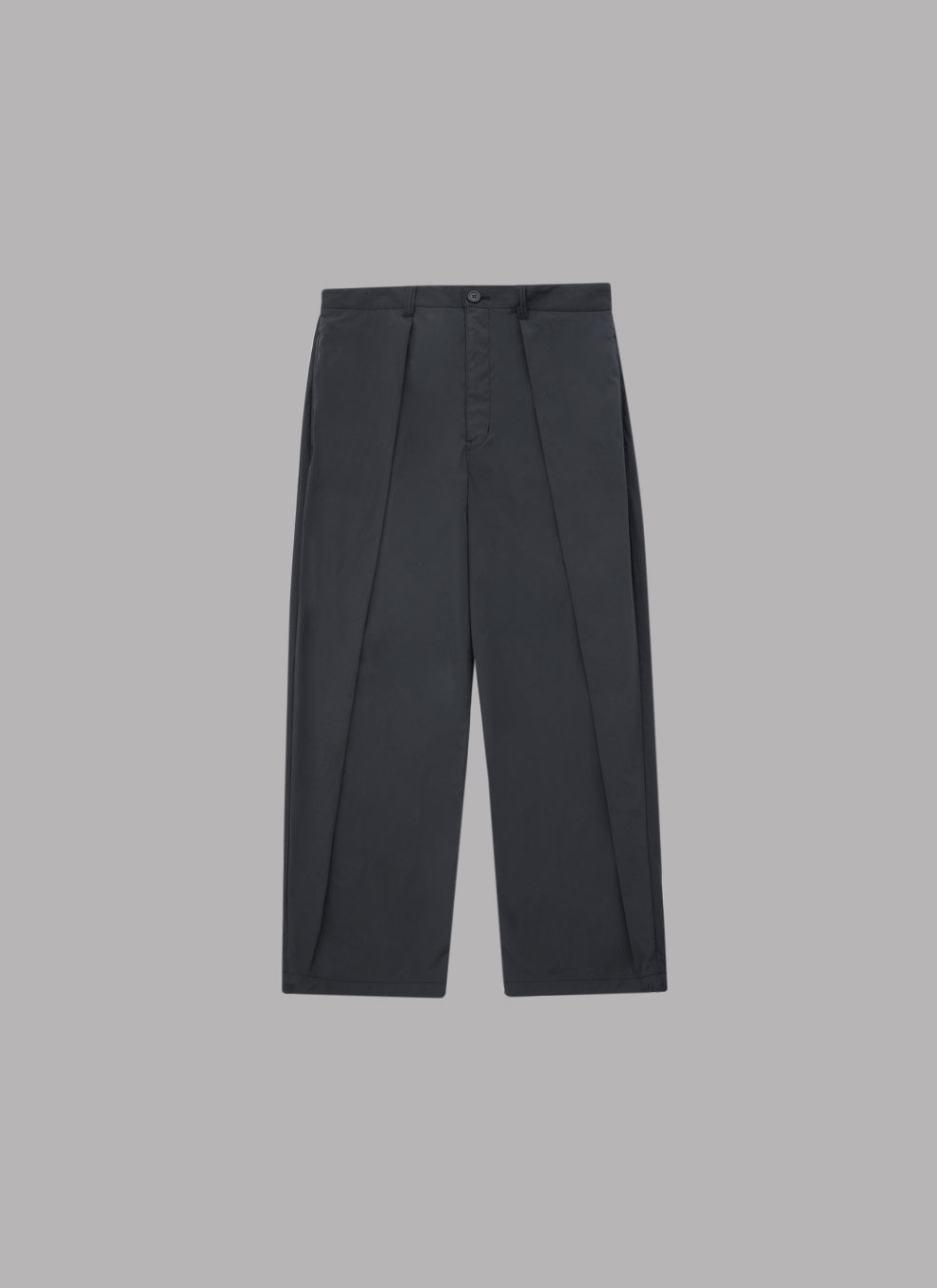 OVER TUCK SHELL PANTS-BLACK