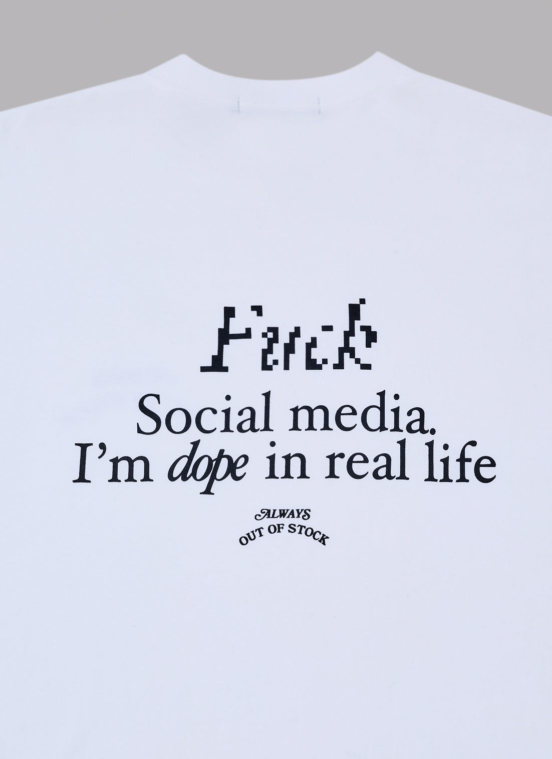 FxxK SOCIAL MEDIA L/S TEE-WHITE