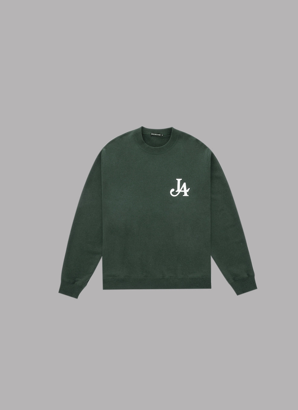 LA LOGO THICK CREWNECK-OLIVE