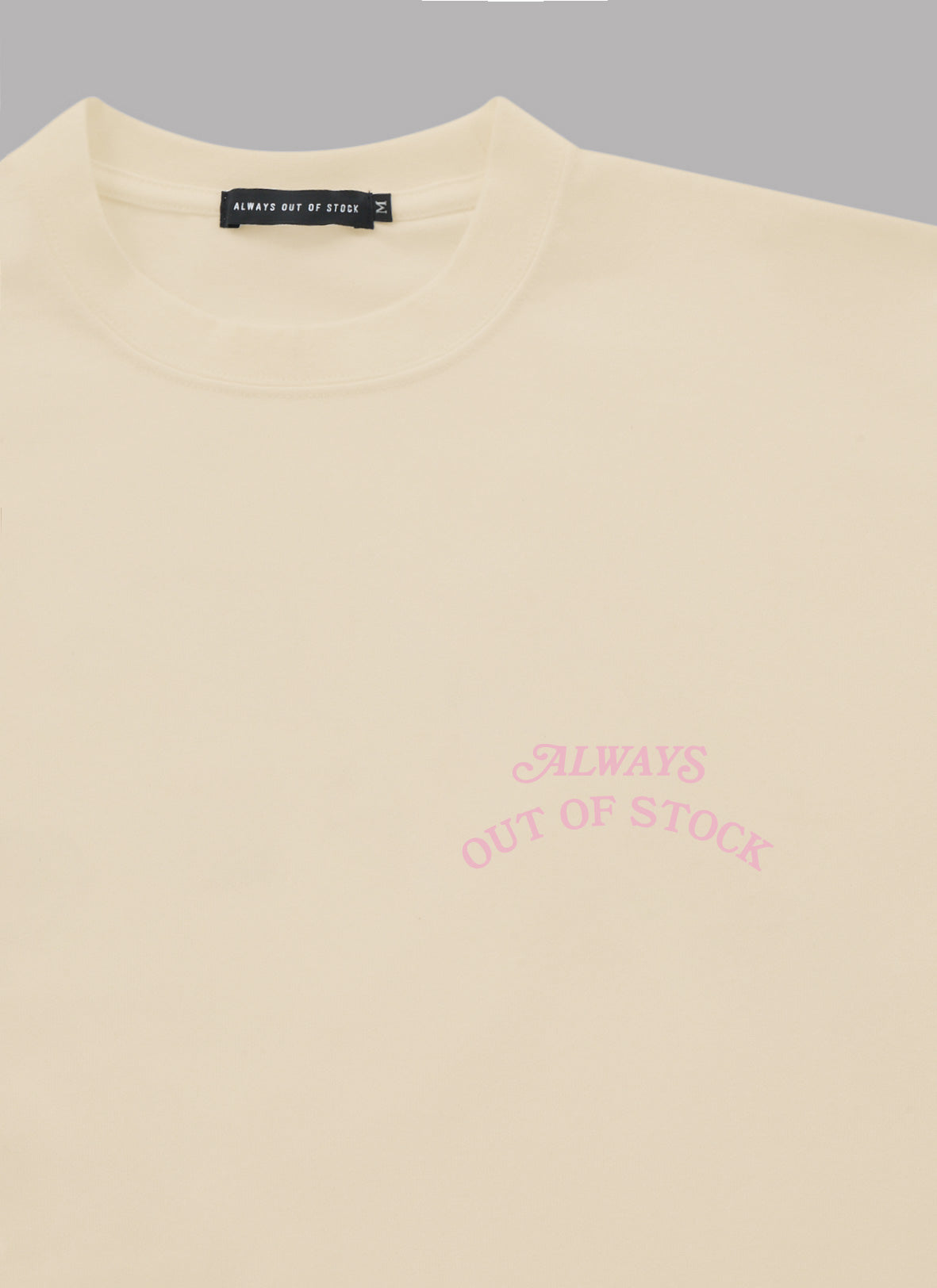 BASIC LOGO S/S TEE-IVORY x SHY PINK