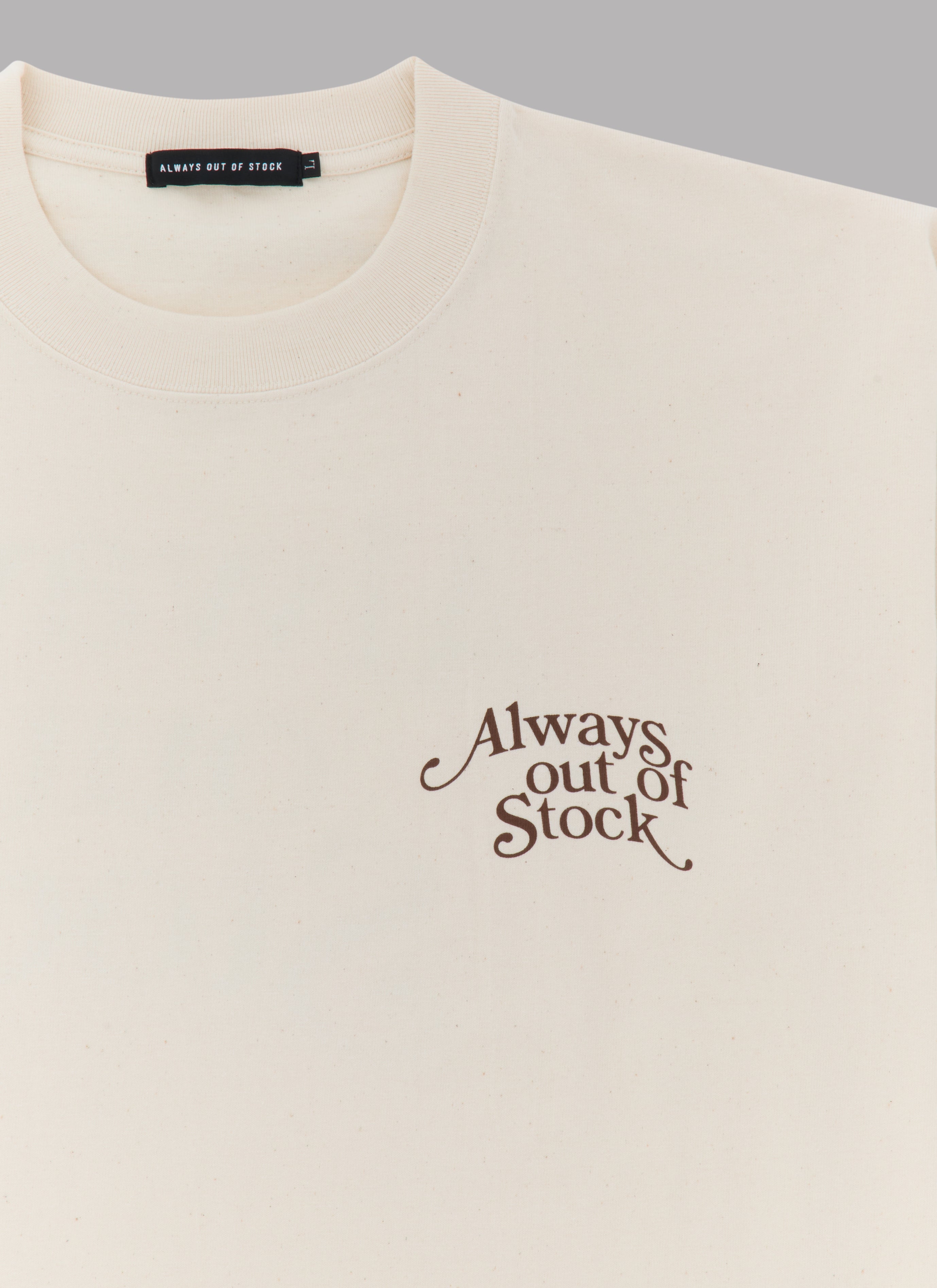PLAY LOGO DROP S/S TEE-IVORY x BROWN