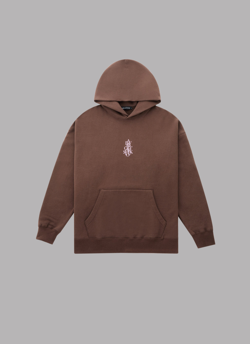 OVERLAP HOODIE - BROWN