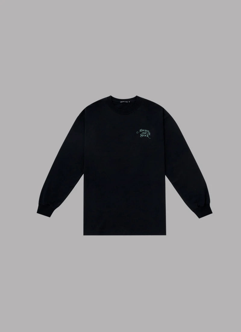 PLAY LOGO L/S TEE-BLACK x PISTACCHIO