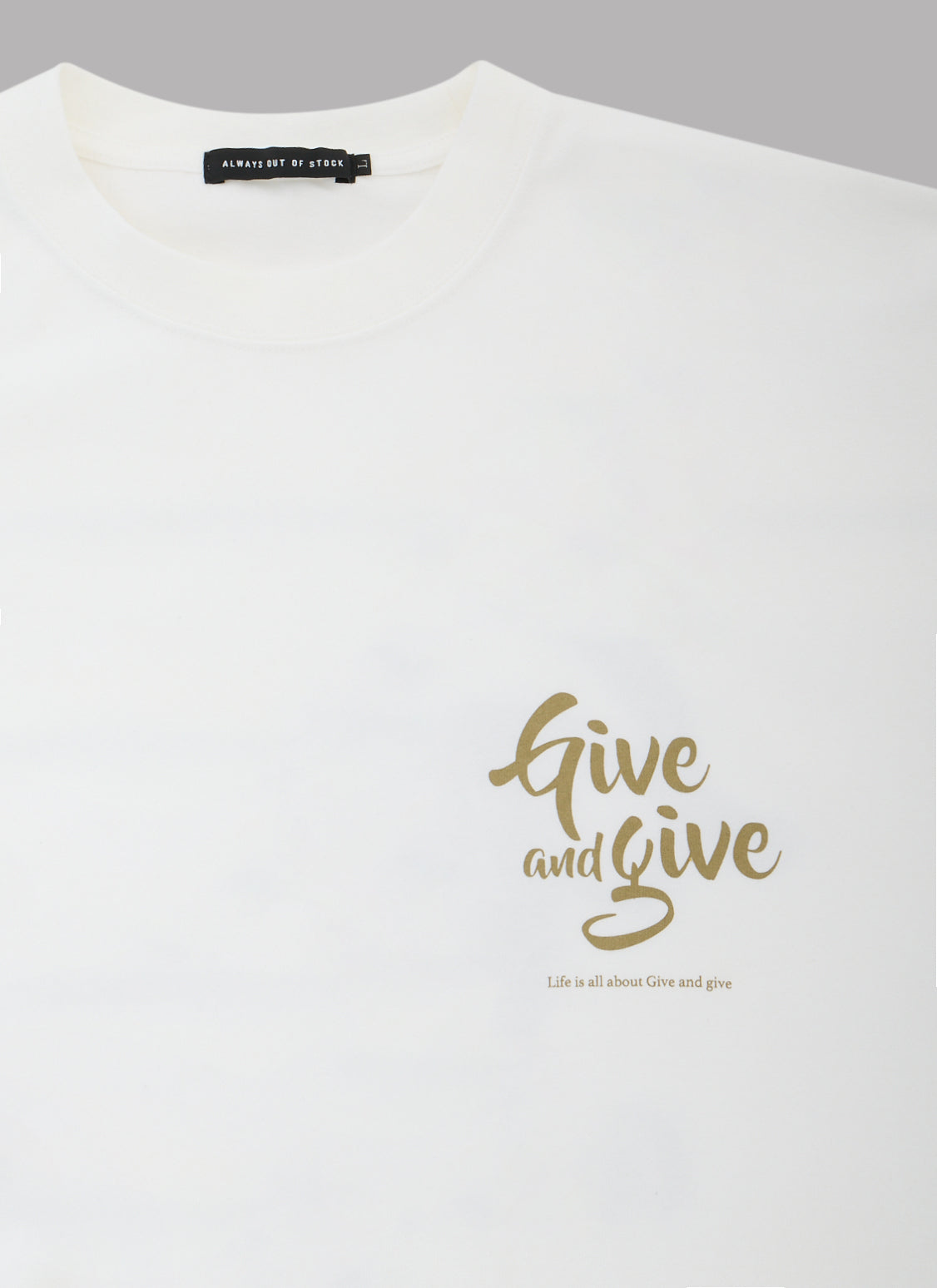 GIVE&GIVE S/S TEE - WHITE