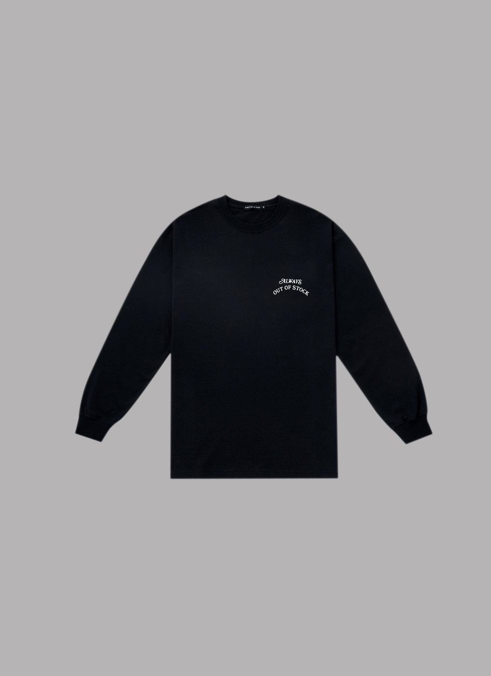 LA LOGO DROP L/S TEE-BLACK