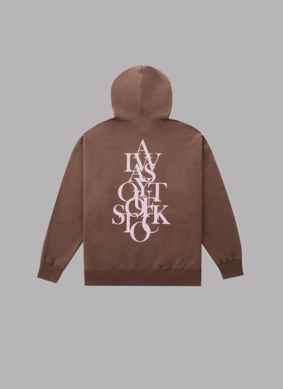 OVERLAP HOODIE - BROWN