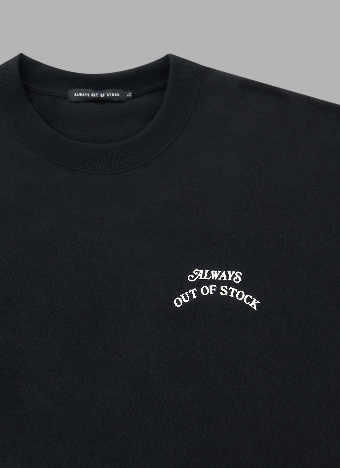 LA LOGO DROP L/S TEE-BLACK