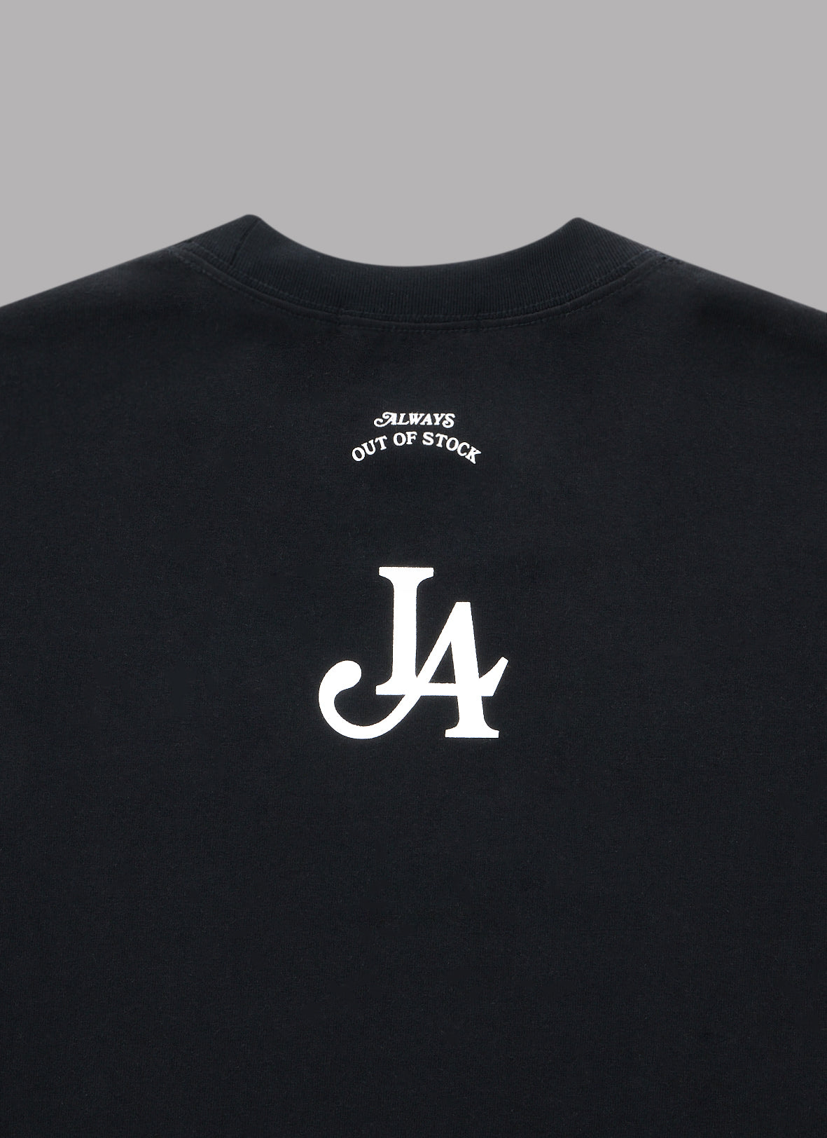 LA LOGO DROP L/S TEE-BLACK