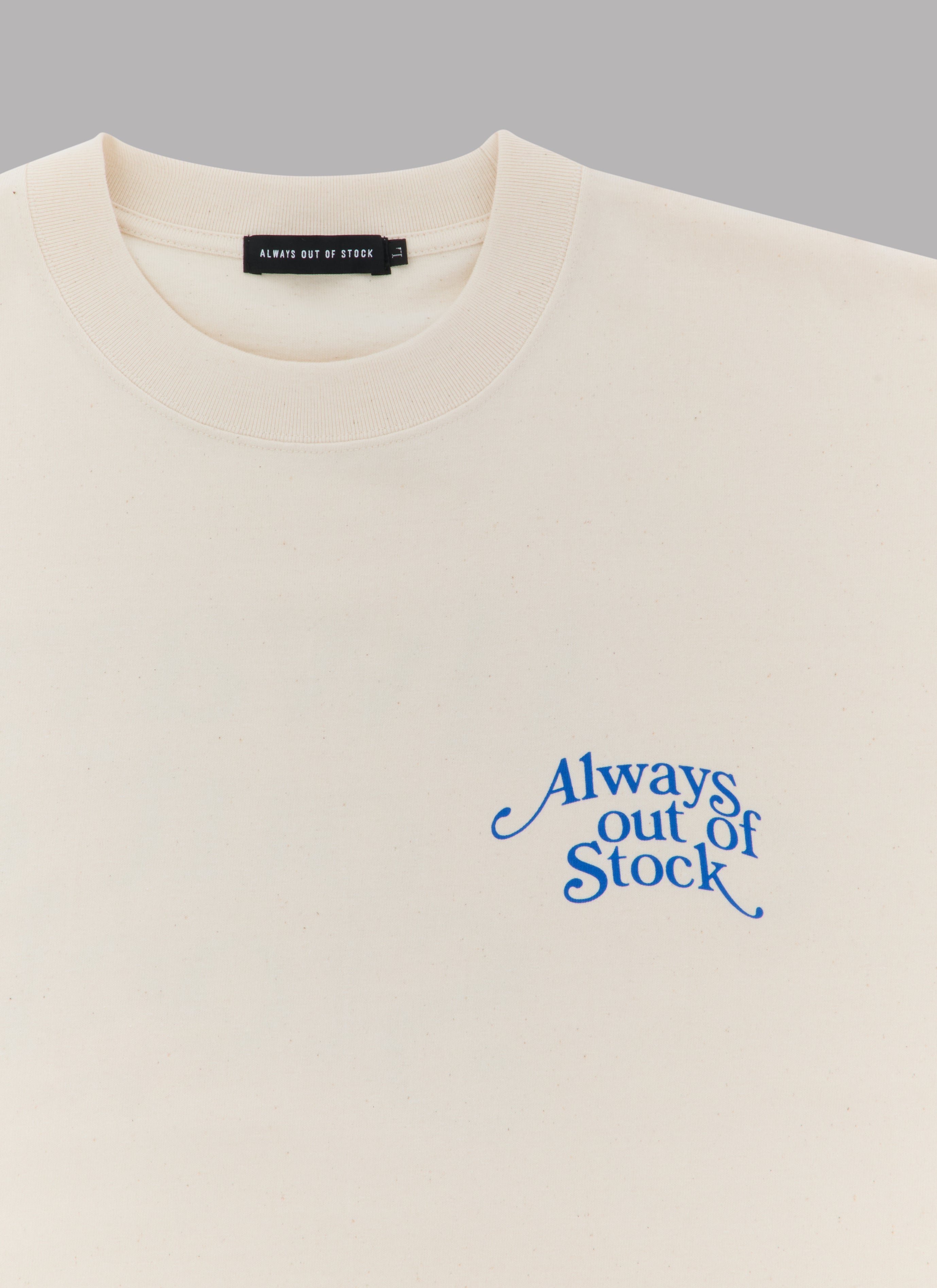 PLAY LOGO DROP S/S TEE-IVORY x BLUE