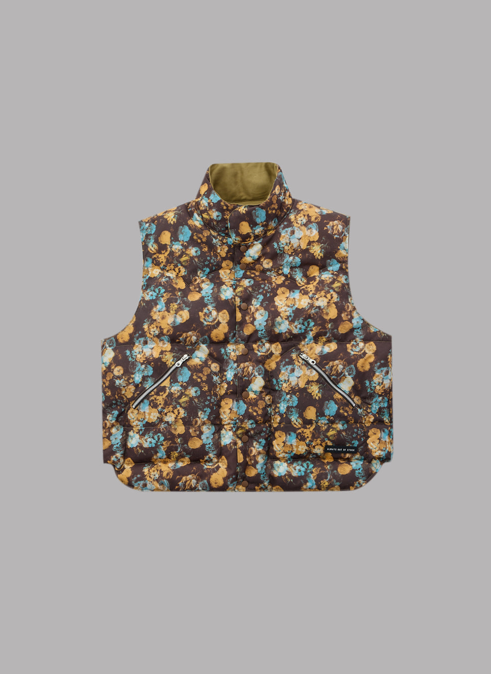 REVERSIBLE DOWN VEST-BEIGE