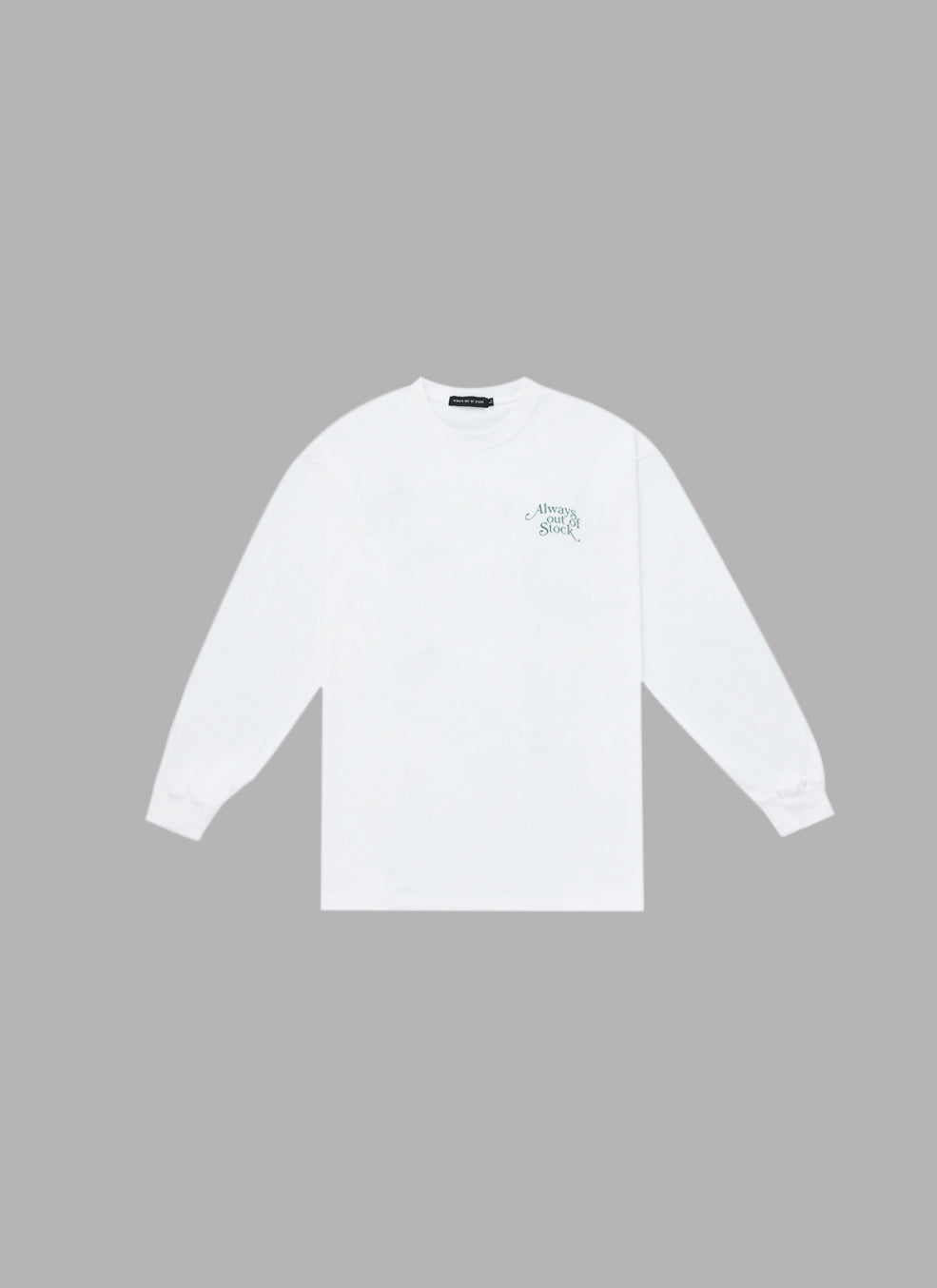 PLAY LOGO L/S TEE-WHITE x PISTACCHIO