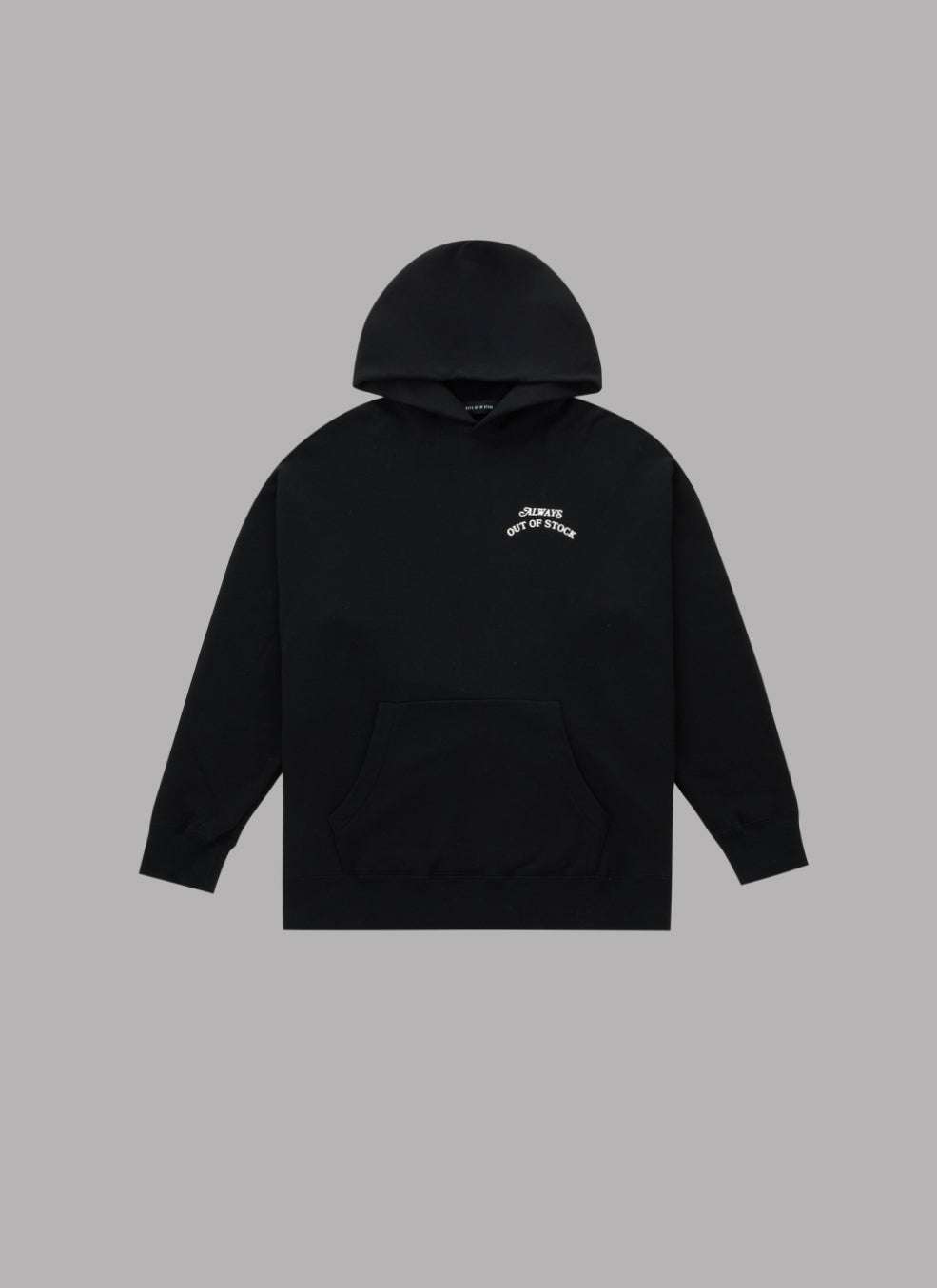 FLORAL BASIC LOGO HOODIE-BLACK