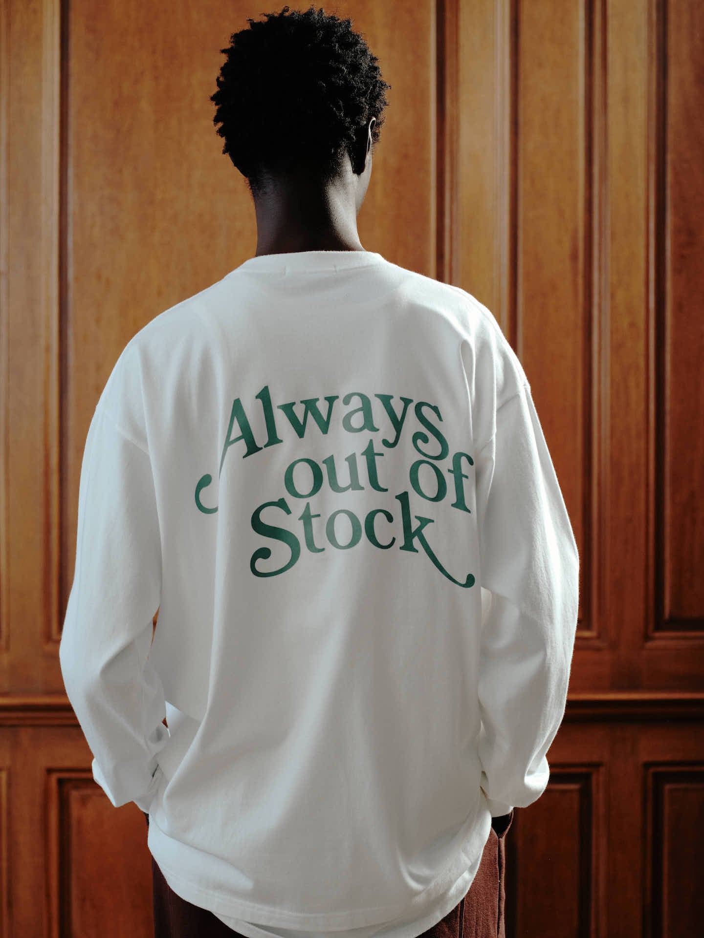 PLAY LOGO L/S TEE-WHITE x PISTACCHIO