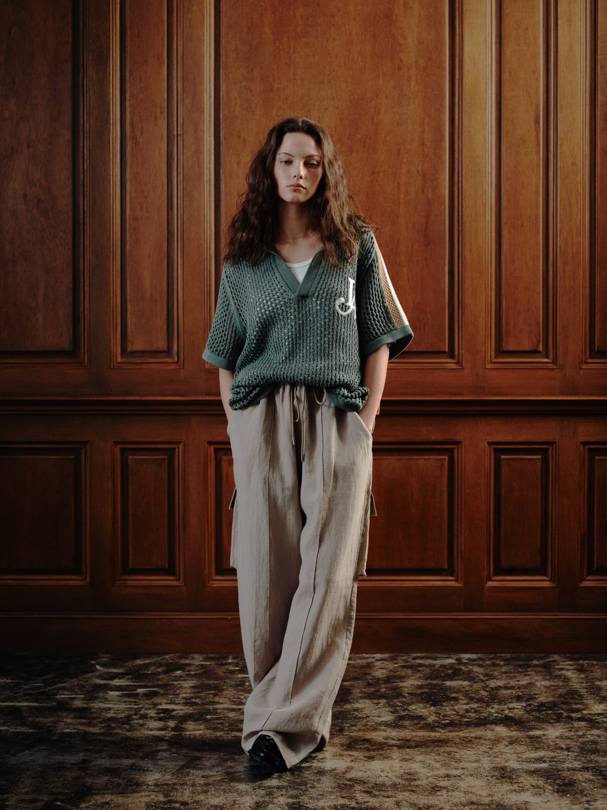 LINEN CENTER CREEK PANTS-LIGHT BEIGE