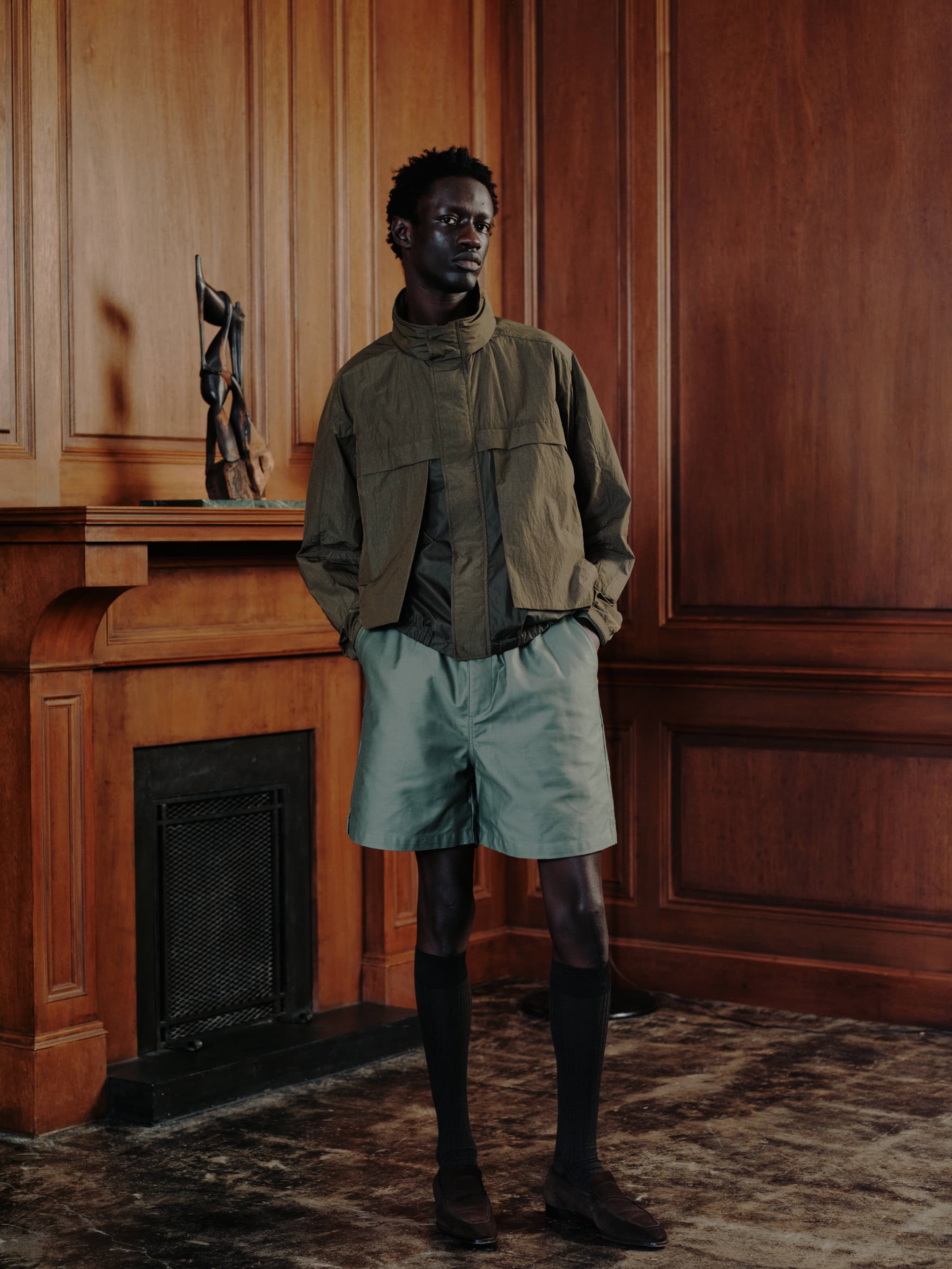 COMBINATION LIGHT SHELL JACKET-OLIVE