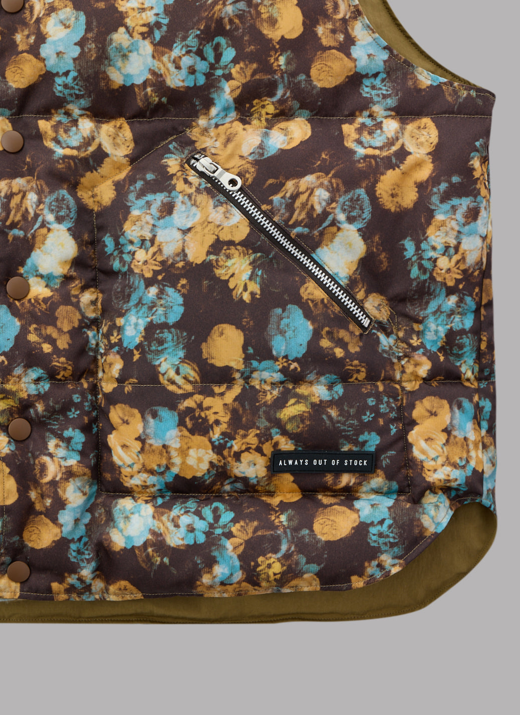 REVERSIBLE DOWN VEST-BEIGE