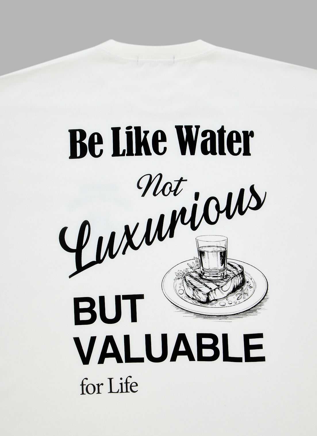 BE LIKE WATER S/S TEE-WHITE