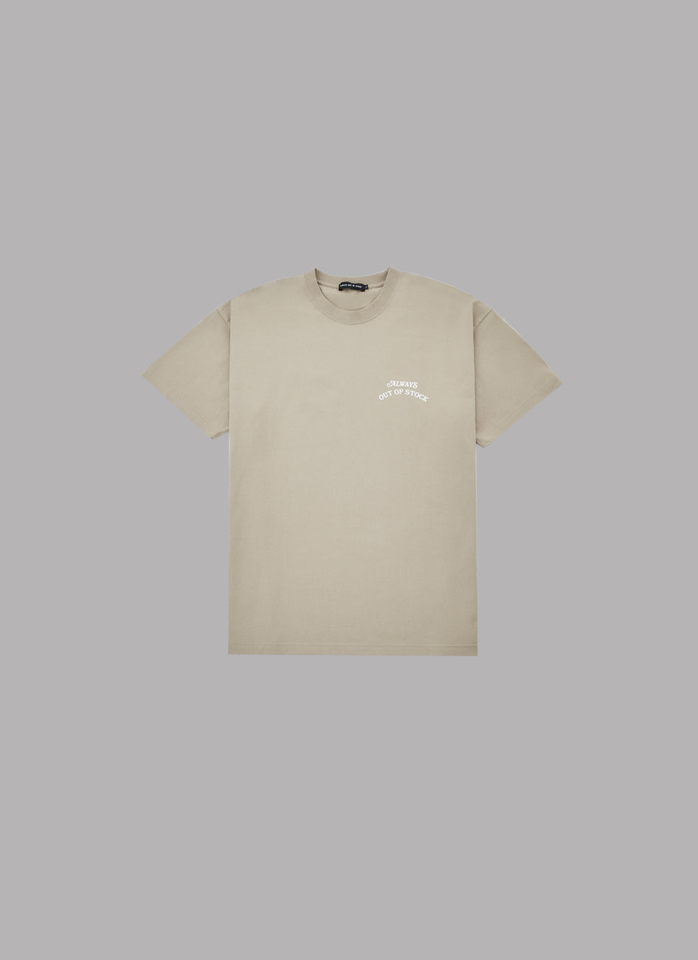 BASIC LOGO S/S TEE- SILVER GRAY x OFF WHITE