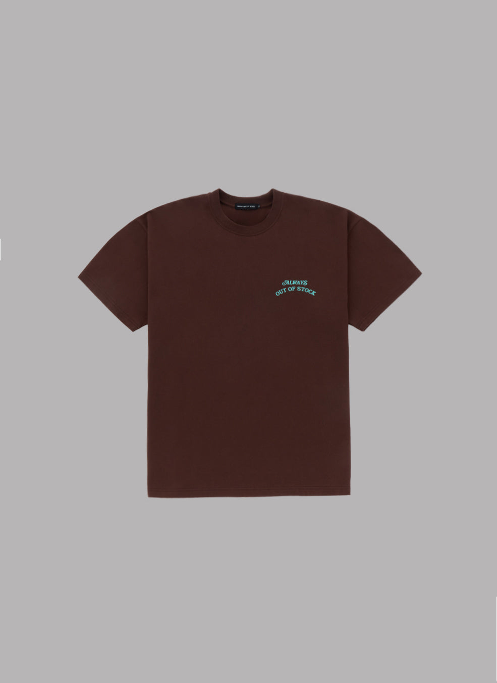 BASIC LOGO 9TH ANNIVERSARY S/S TEE-BROWN x TURQUOISE