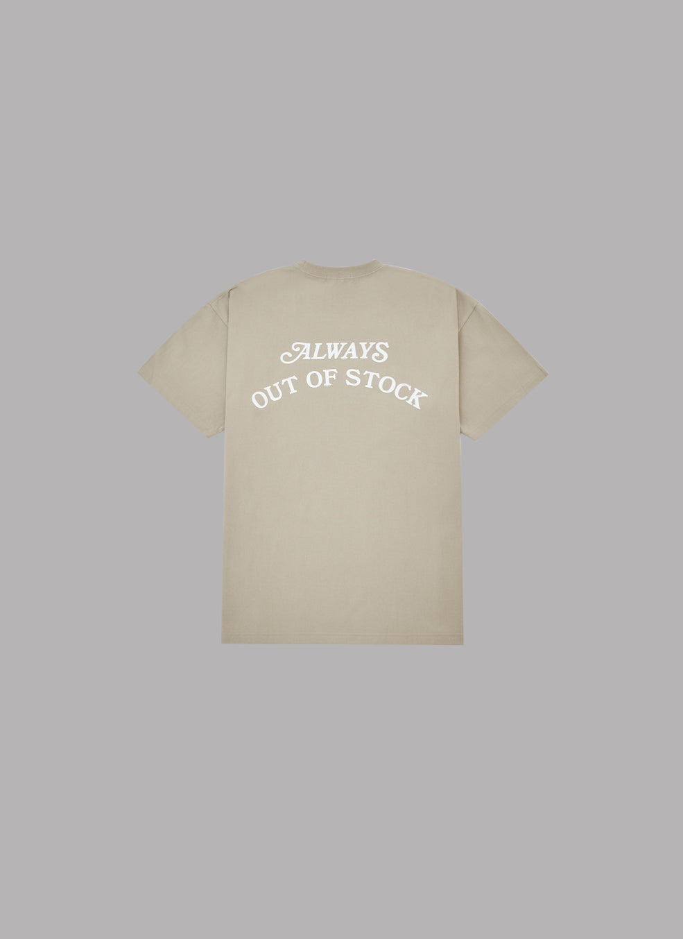BASIC LOGO S/S TEE- SILVER GRAY x OFF WHITE