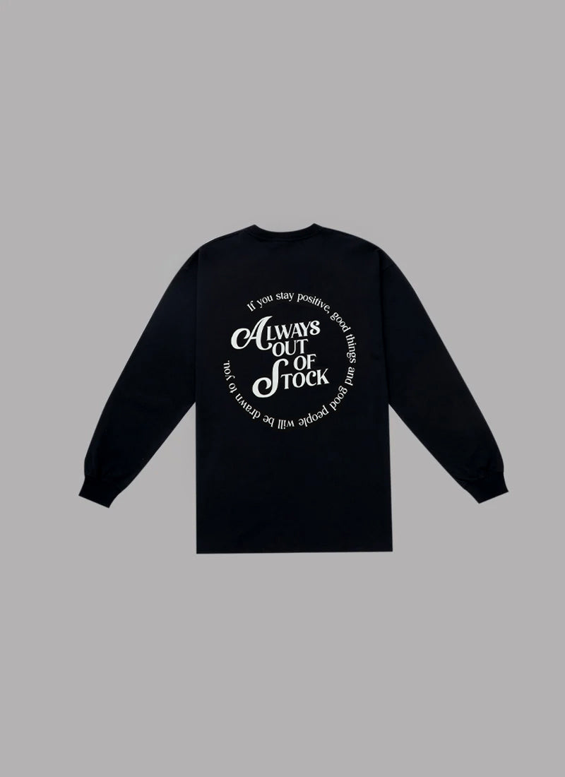 IF YOU STAY POSITIVE L/S TEE-BLACK