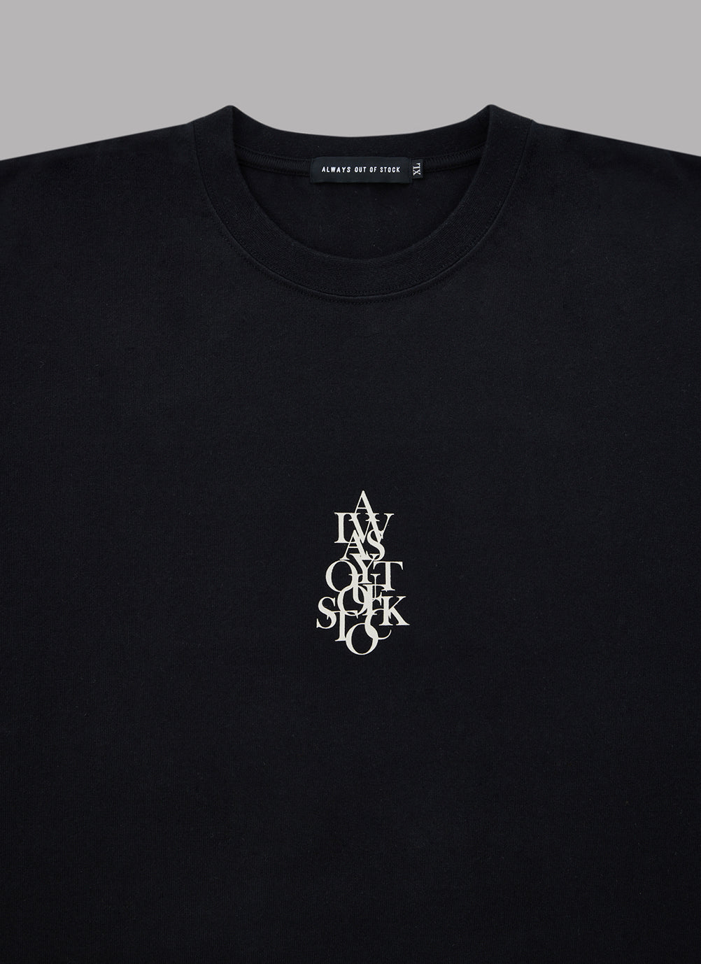 OVERLAP S/S TEE-BLACK