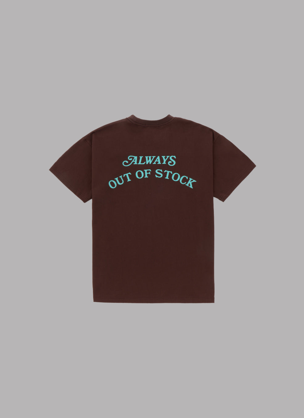BASIC LOGO 9TH ANNIVERSARY S/S TEE-BROWN x TURQUOISE