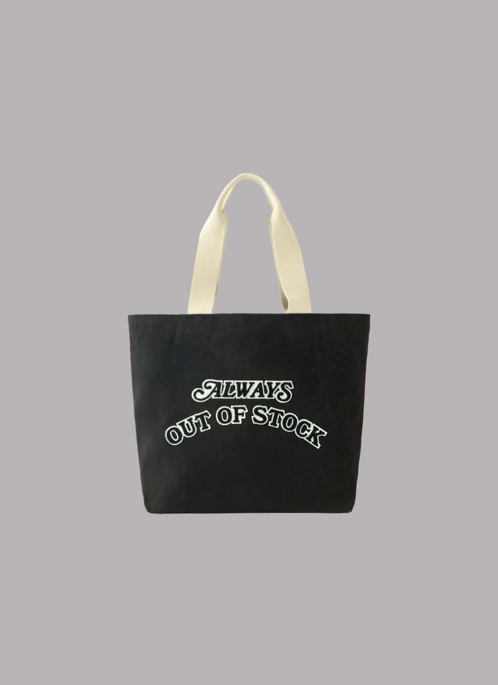 BASIC LOGO HEAVY CANVAS TOTE-BLACK