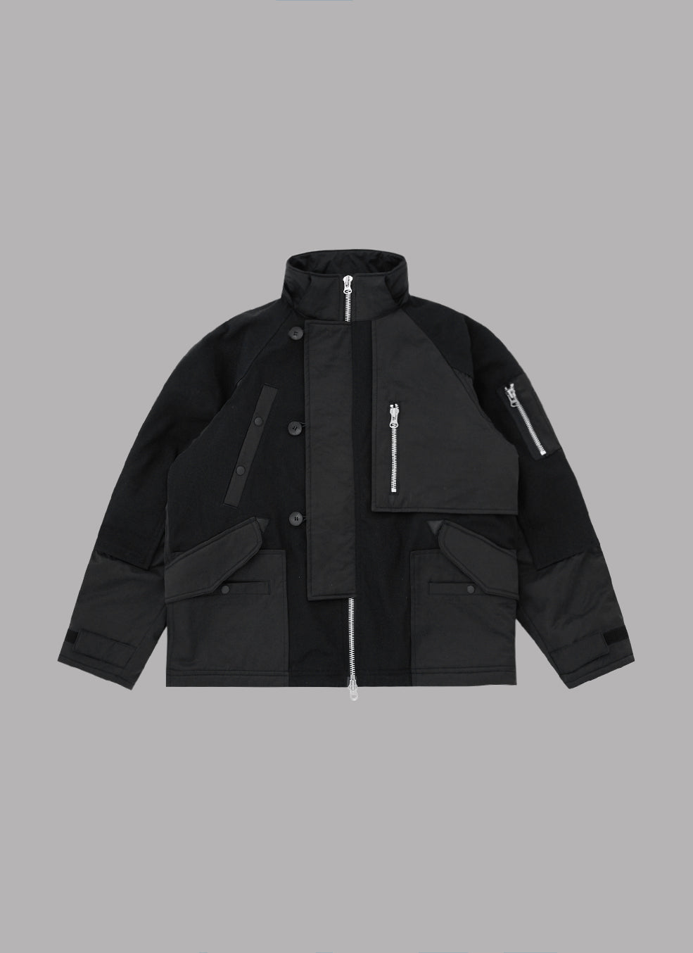 COMBINATION FLIGHT JACKET-BLACK