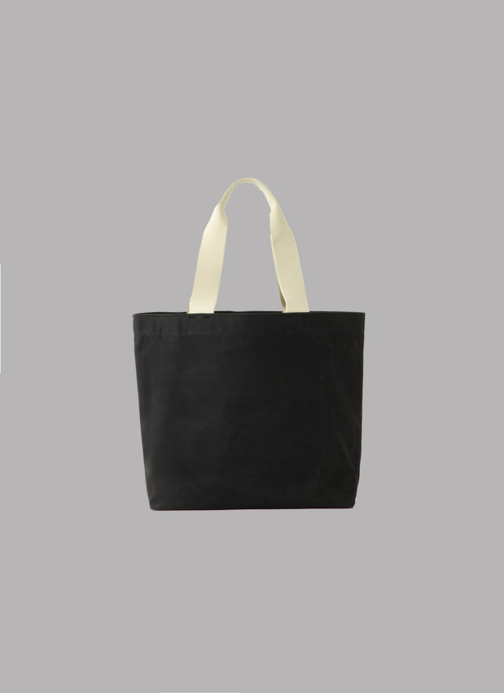 BASIC LOGO HEAVY CANVAS TOTE-BLACK