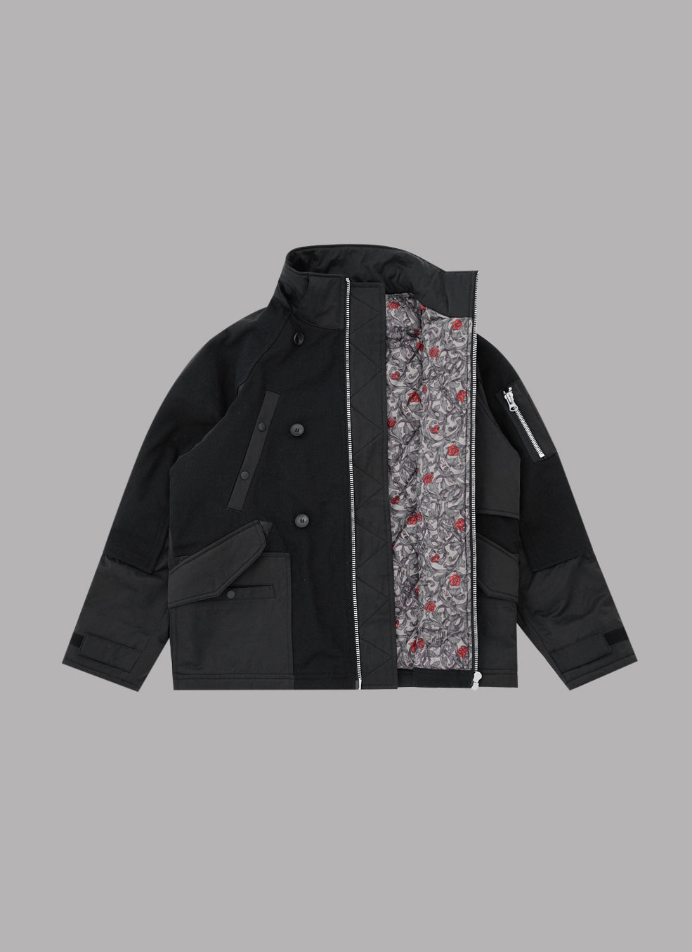 COMBINATION FLIGHT JACKET-BLACK