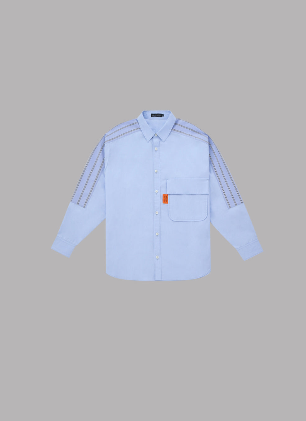 COMBINATION STRIPE L/S SHIRT-SAX