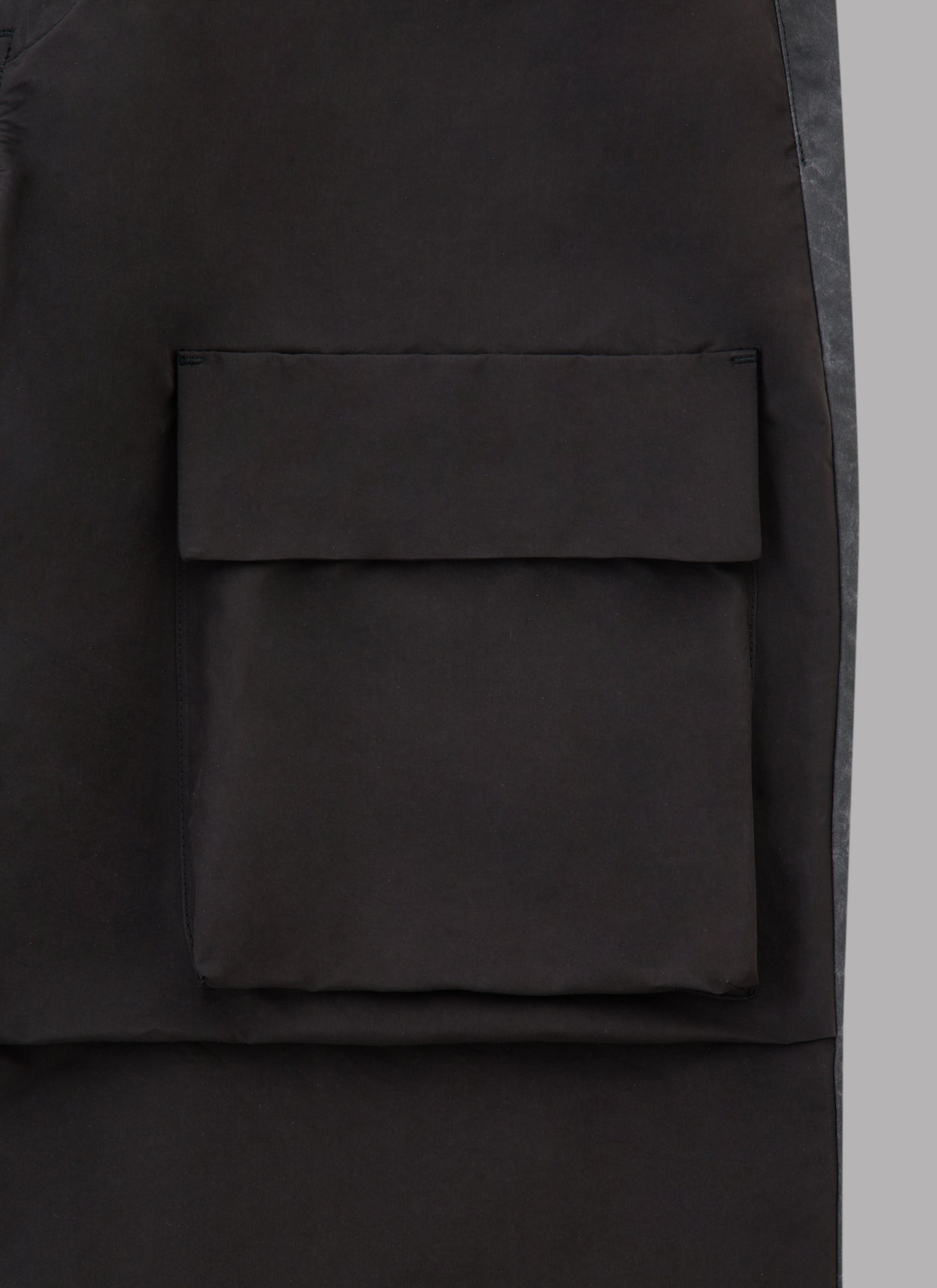 WIDE FATIGUE PANTS-BLACK