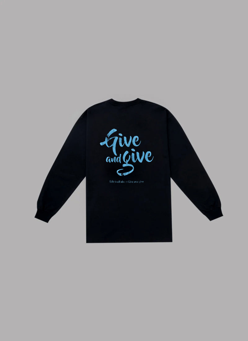 GIVE & GIVE L/S TEE - BLACK