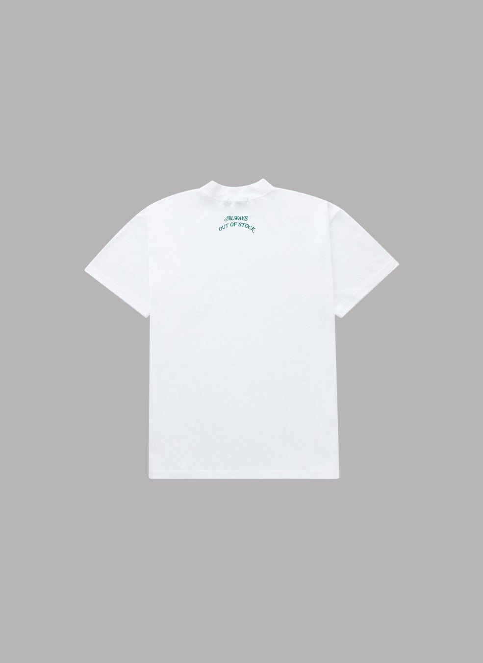BASIC LOGO MOCK NECK S/S TEE-WHITE