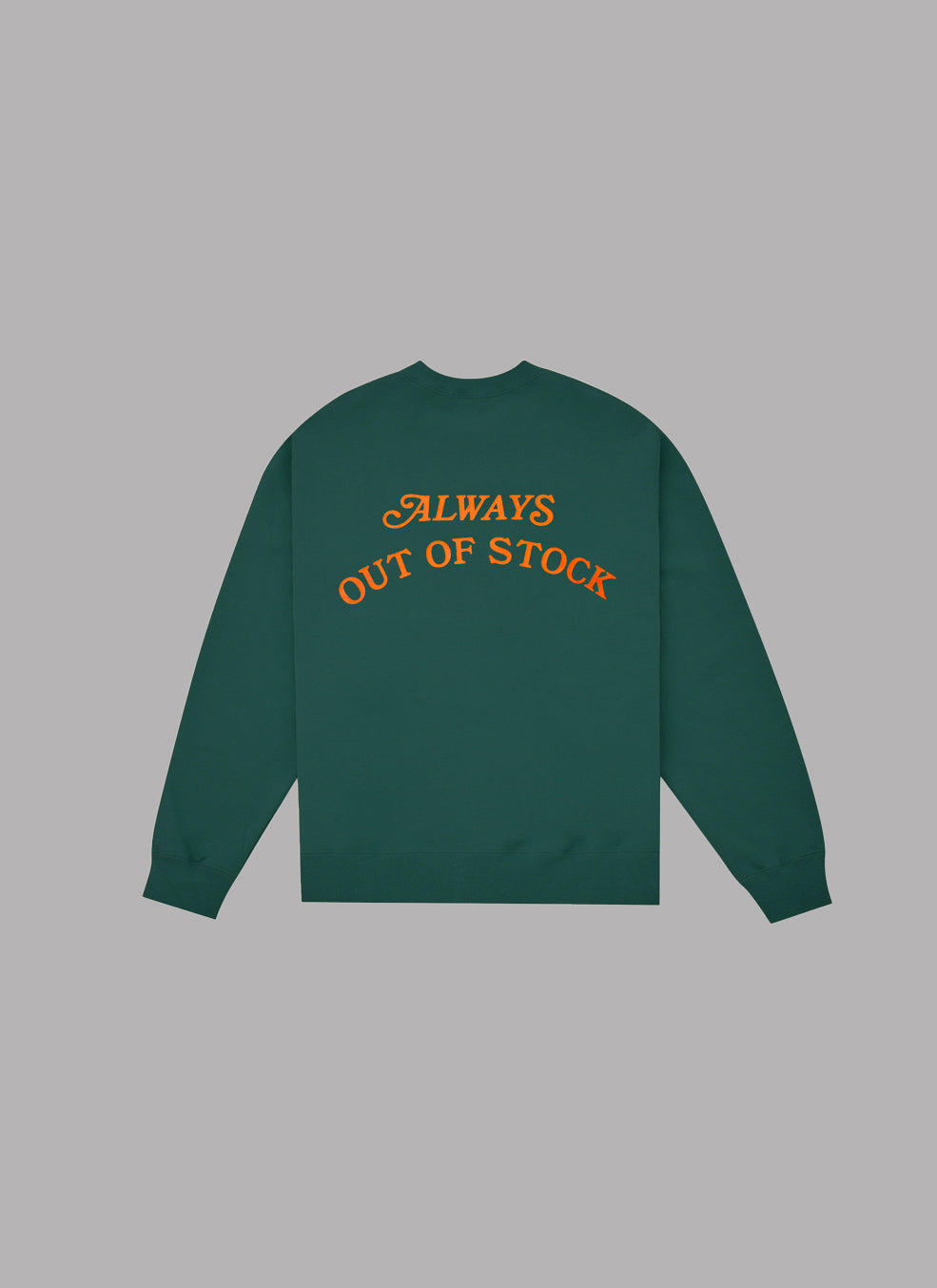 BASIC LOGO CREWNECK-GREEN x ORANGE